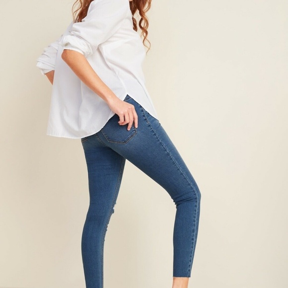 NWT: old navy Mid-Rise Distressed Rockstar Super Skinny Ankle Jeggings (2) $45 - Picture 2 of 13